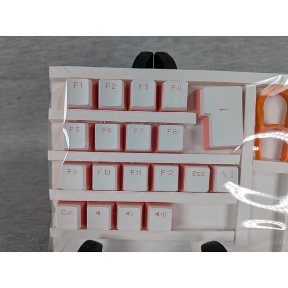 PBT Peach White Pudding Key Caps- Compact Tenkeyless - Picture 9 of 10